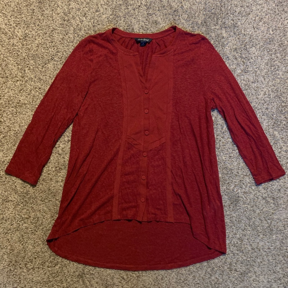 Red LUCKY BRAND long sleeve blouse 🔥